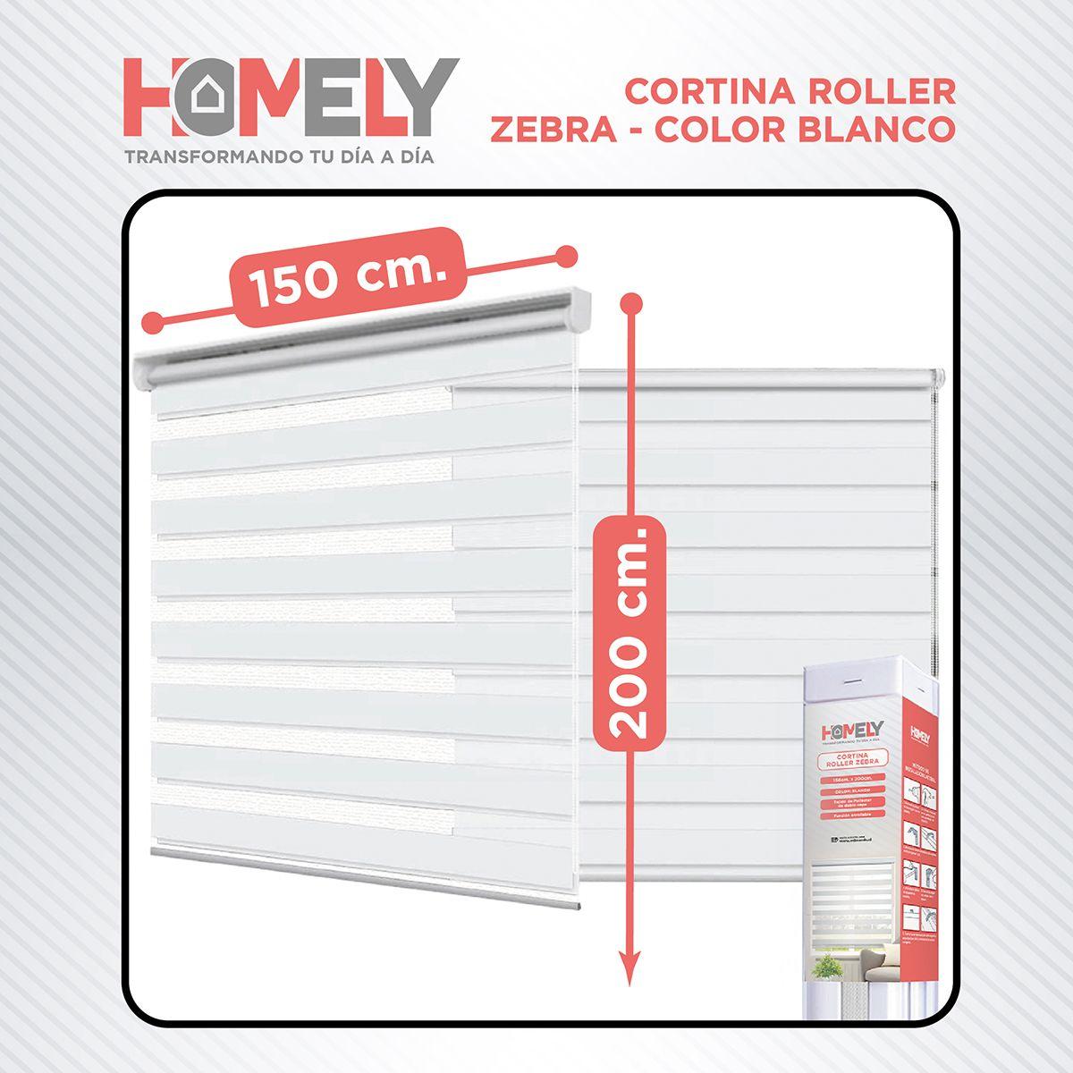 Cortinas Roller Duo 100% Dia y Noche Zebra 150x200cm Homely-2