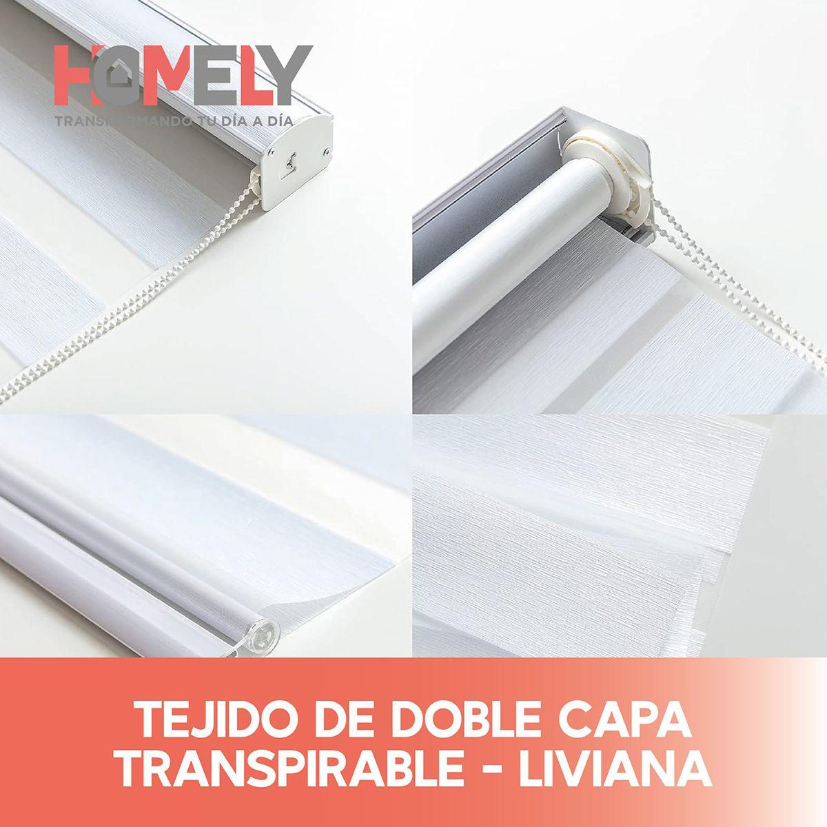 Cortinas Roller Duo 100% Dia y Noche Zebra 150x200cm Homely-6