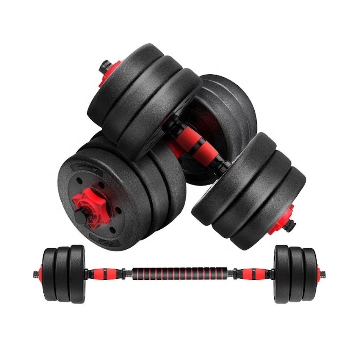 Set Mancuernas Y Barra Unibles 40kg Fitness Pesas Ajustables-0