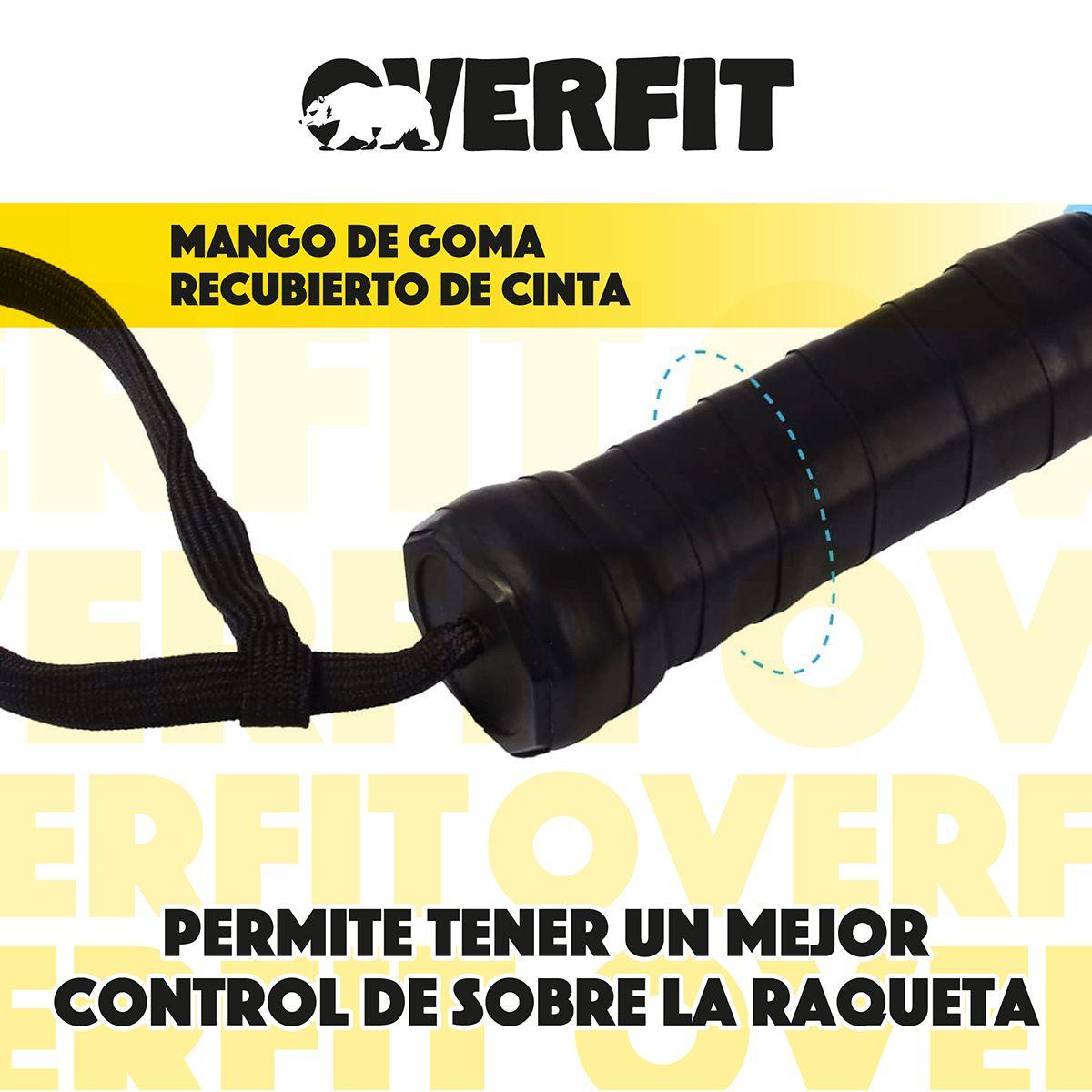Pala de Padel Overfit ProStrike 38mm Fibra Híbrida + Bolso-6