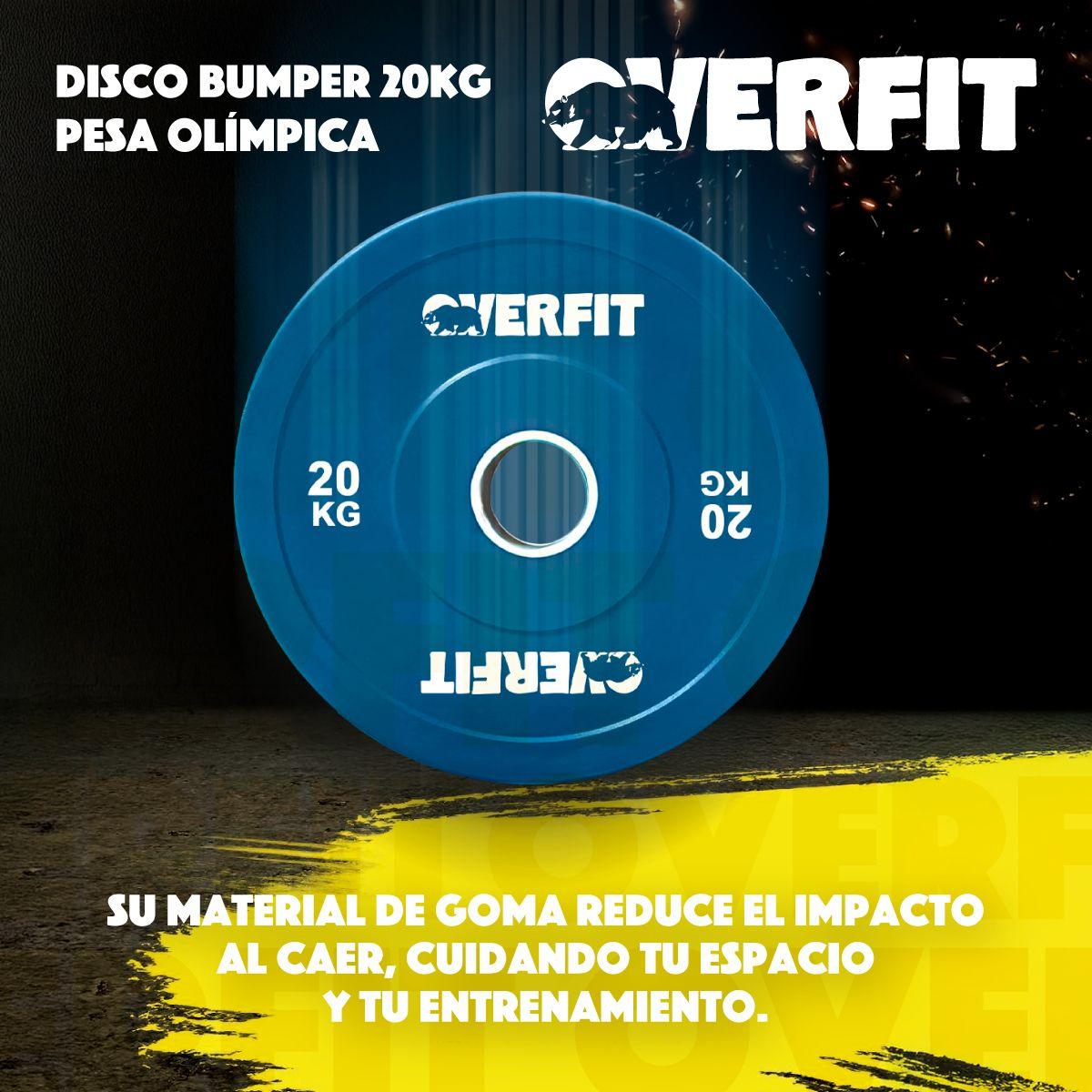 Disco Pesa Olimpica Goma Overfit 20kg Antideslizante-6