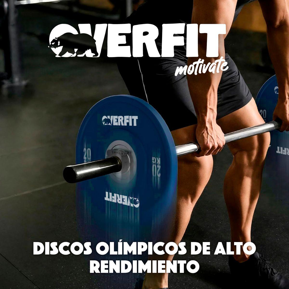 Disco Pesa Olimpica Goma Overfit 20kg Antideslizante-7