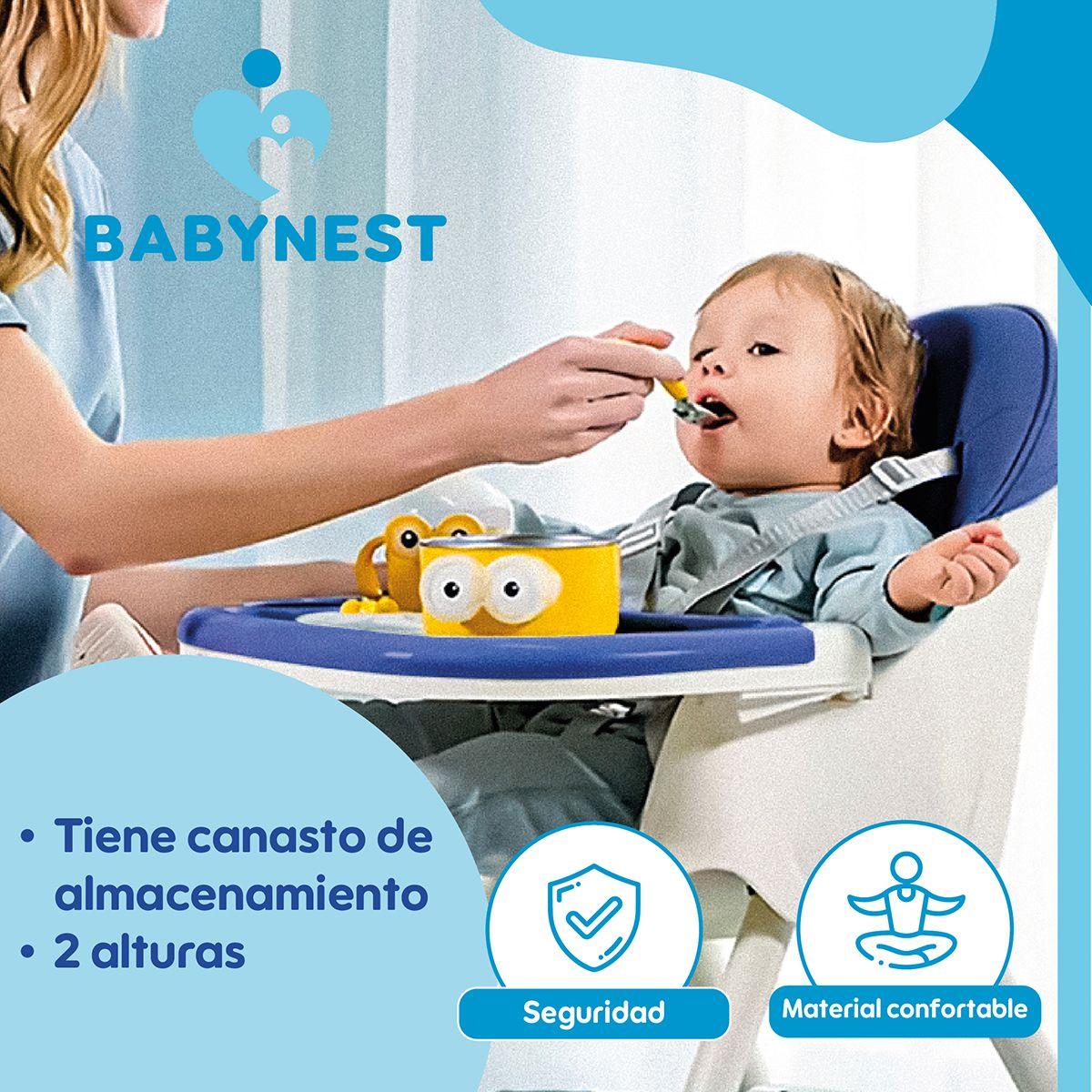 Silla Comer Bebe Portatil BabyNest Plegable Ruedas 2 en 1-2