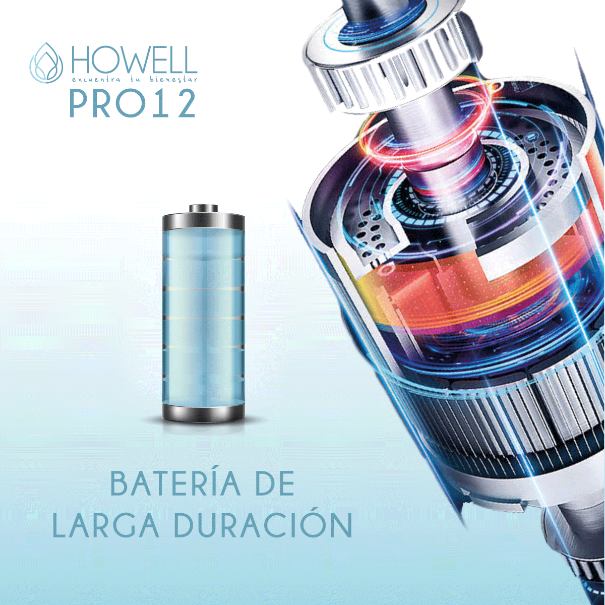Pistola Masajes Corporal Howell Pro 12 Masajeador Espalda-4