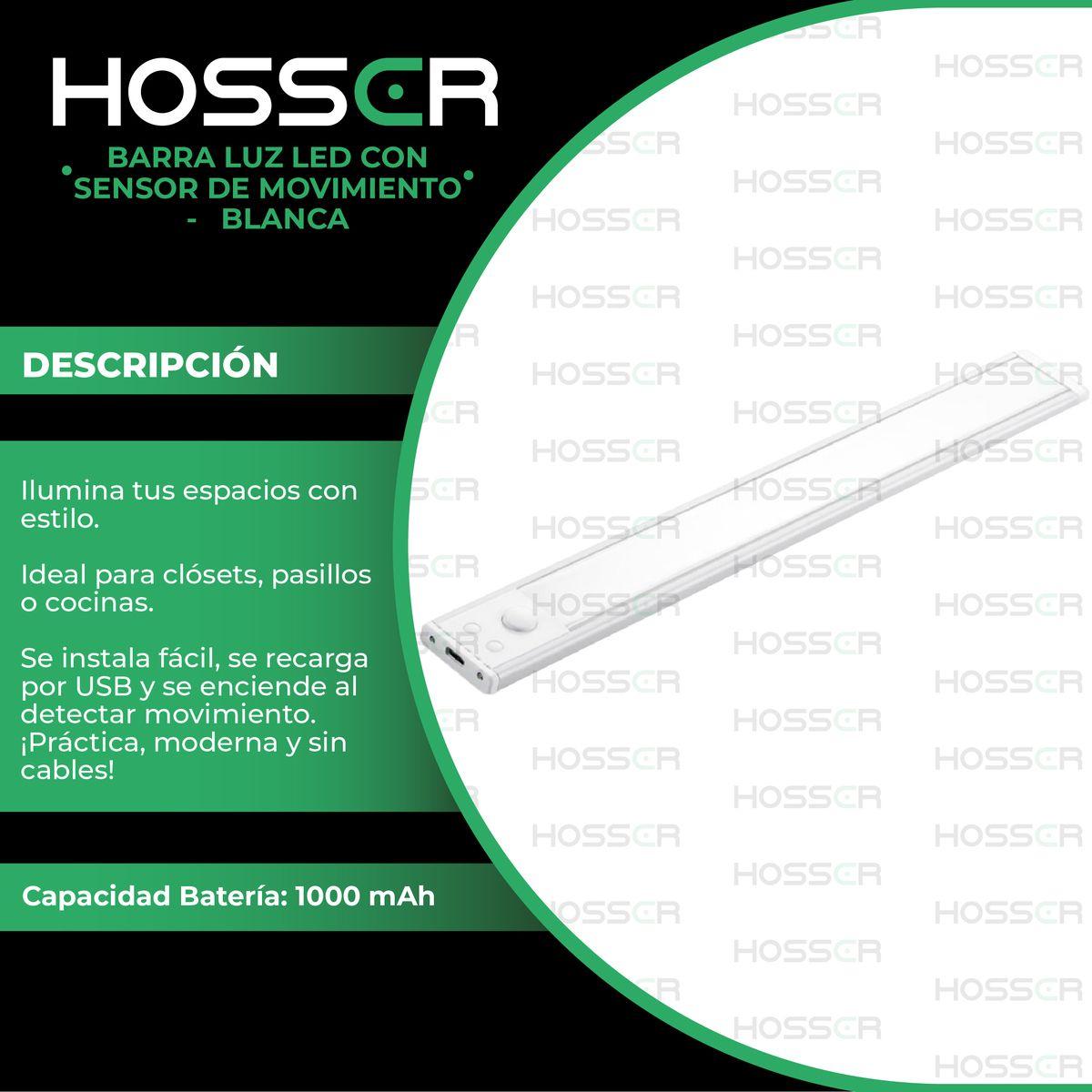 Aplique Pared Luz Led Hosser Barra Con Sensor De Movimiento Blanco-2