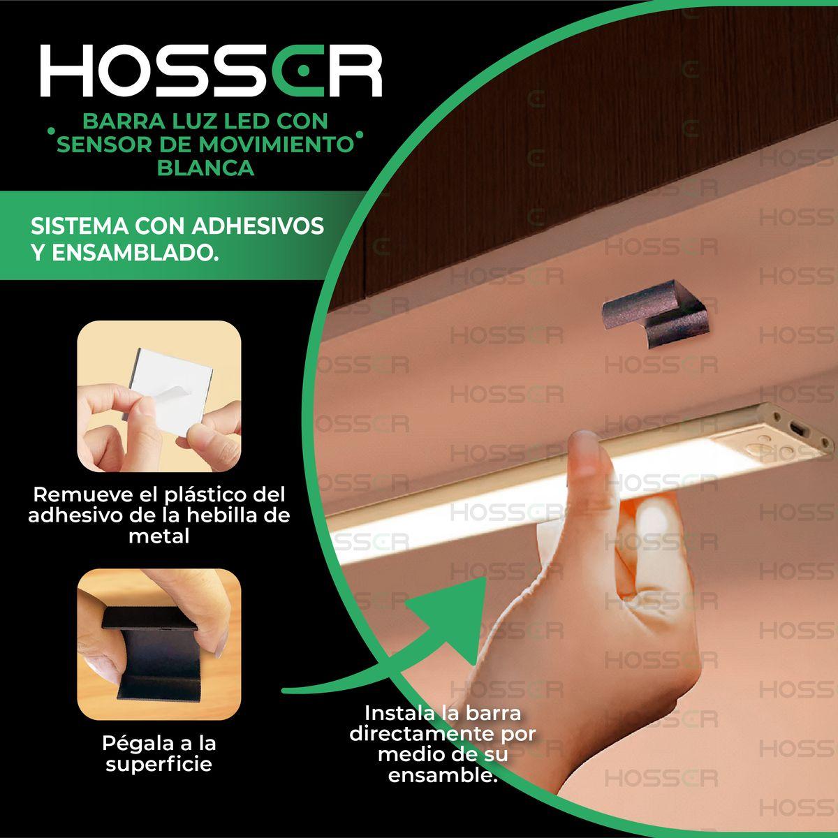 Aplique Pared Luz Led Hosser Barra Con Sensor De Movimiento Blanco-5