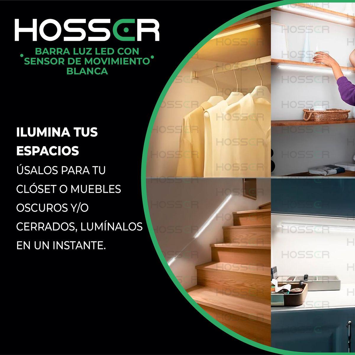 Aplique Pared Luz Led Hosser Barra Con Sensor De Movimiento Blanco-6