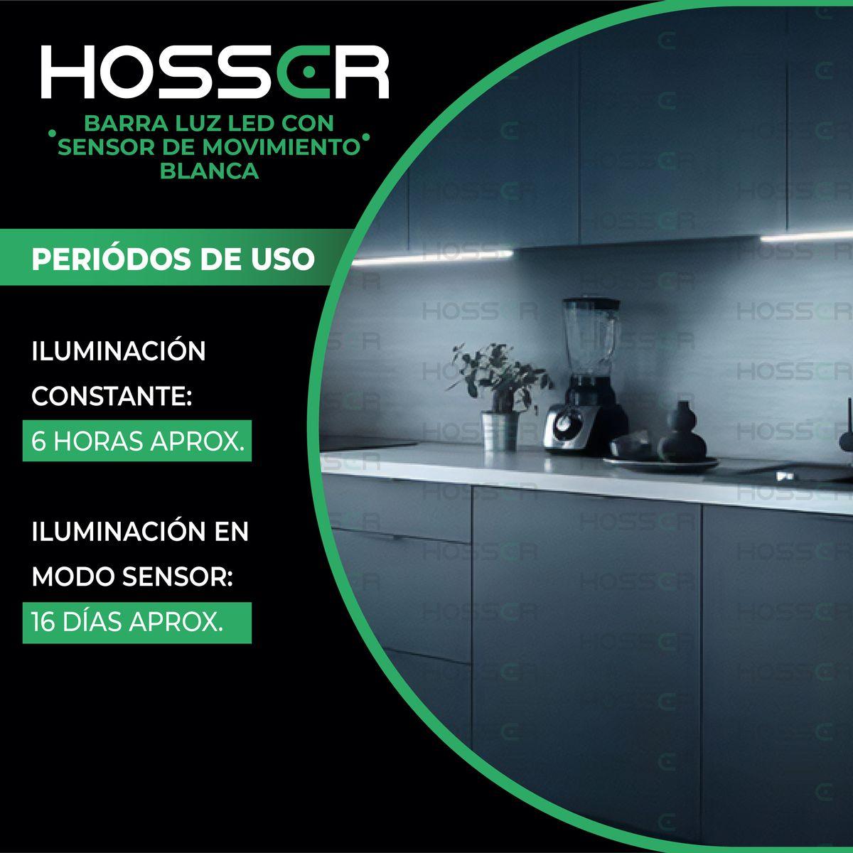Aplique Pared Luz Led Hosser Barra Con Sensor De Movimiento Blanco-7