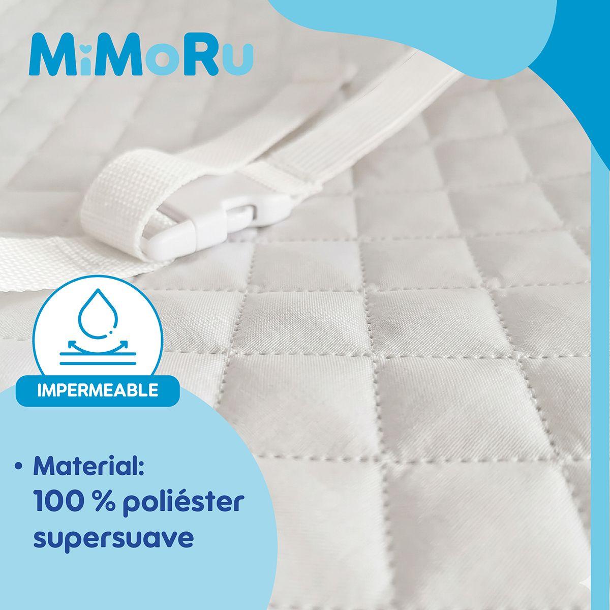 Mudador De Bebe Anatomico Horizontal Mimoru Ergonomico Impermeable Color Blanco -2