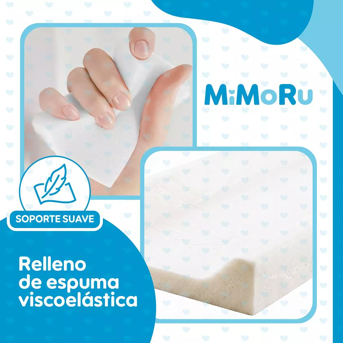 Mudador De Bebe Anatomico Horizontal Mimoru Ergonomico Impermeable Color Blanco -5