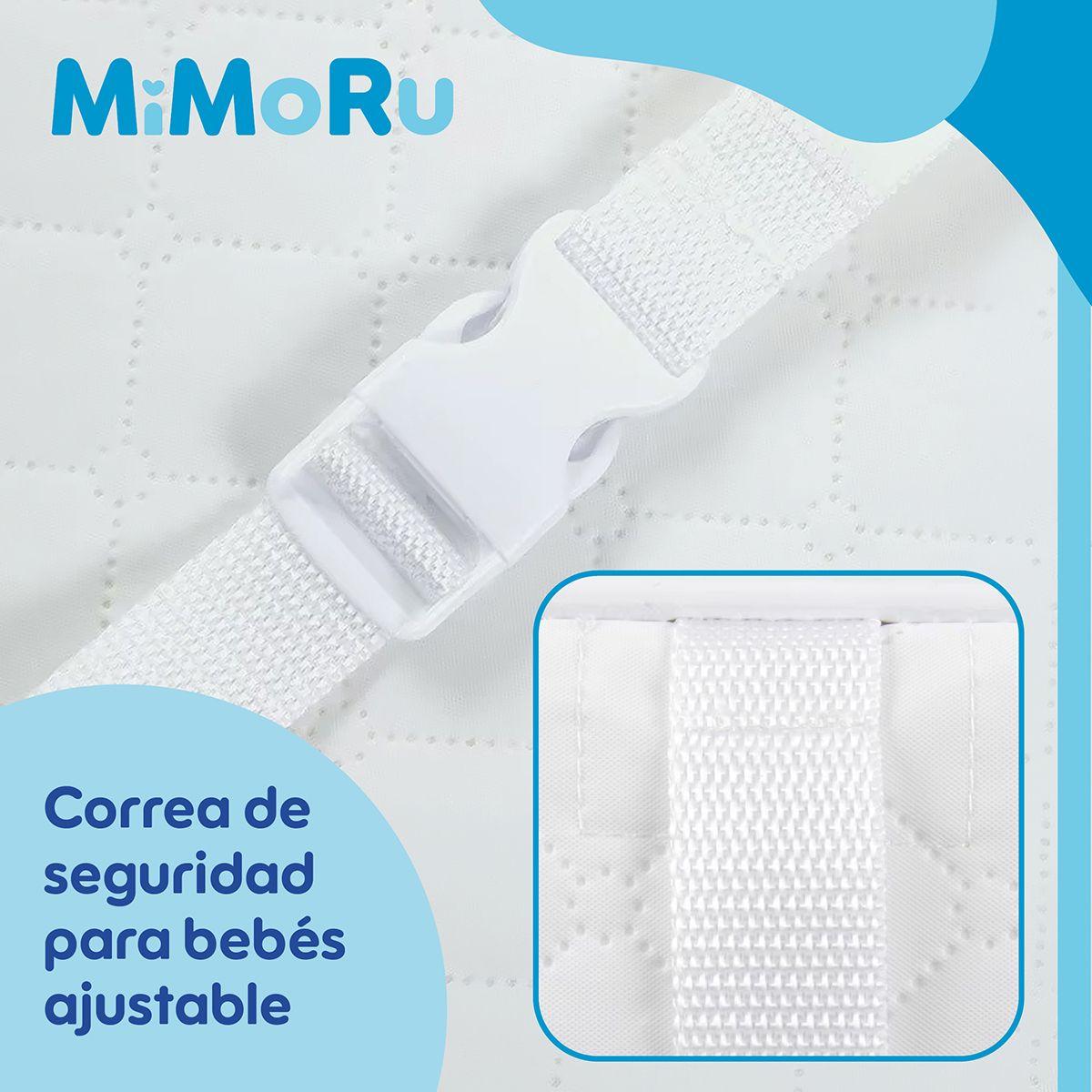 Mudador De Bebe Anatomico Horizontal Mimoru Ergonomico Impermeable Color Blanco -6