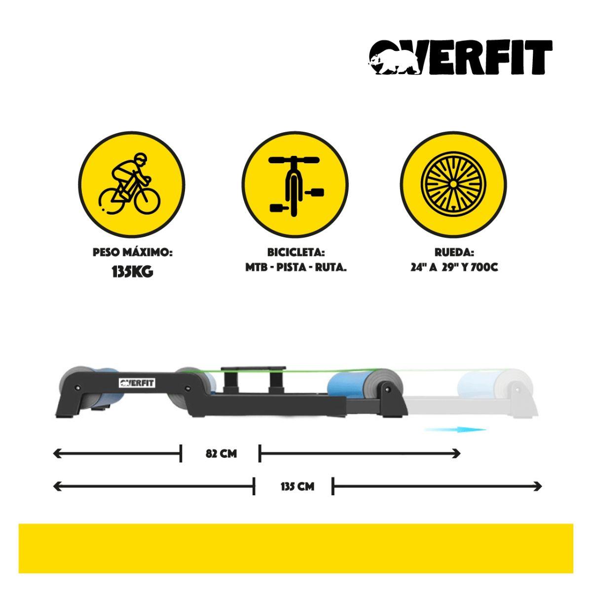 Rodillo De Rulo Bicicleta Ciclismo Entrenamiento Overfit-3