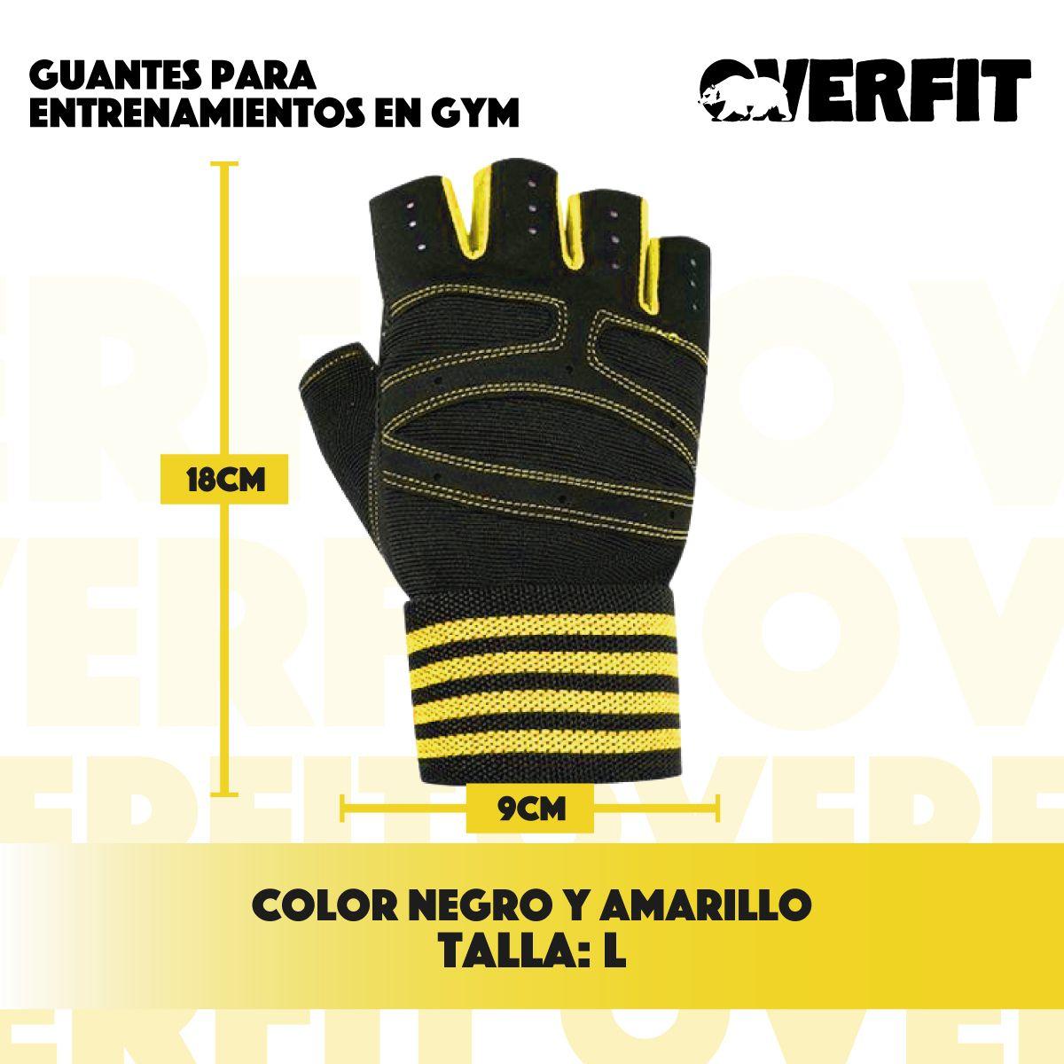 Guantes Gym Deportivos Overfit Talla L Entrenamiento Levantamiento Pesas Fitness-2