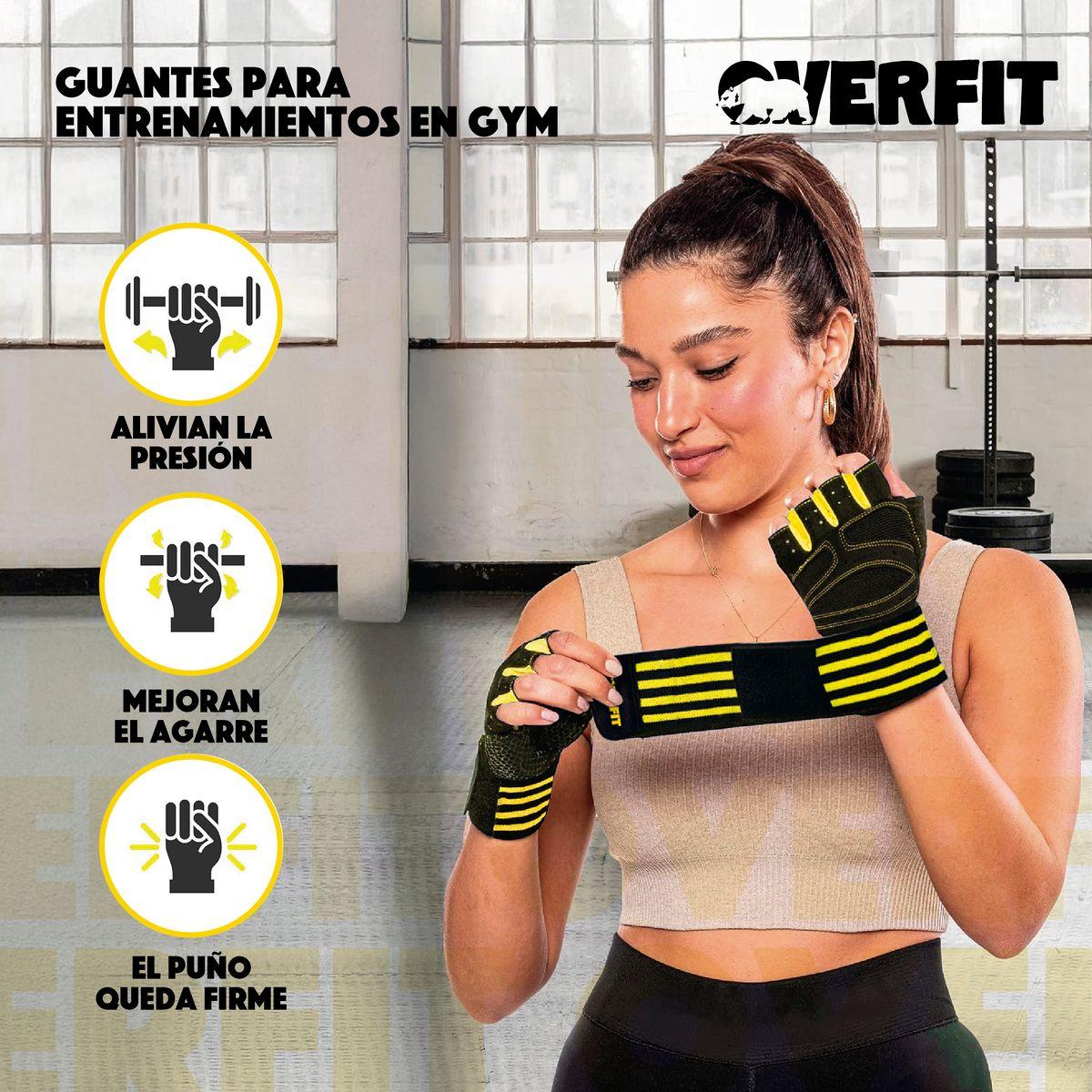 Guantes Gym Deportivos Overfit Talla L Entrenamiento Levantamiento Pesas Fitness-5