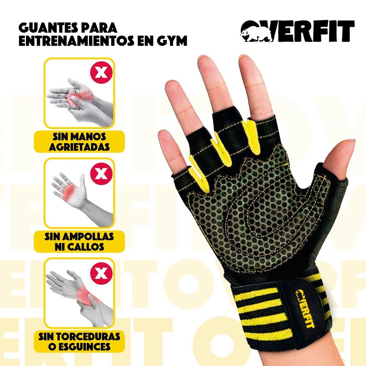 Guantes Gym Deportivos Overfit Talla L Entrenamiento Levantamiento Pesas Fitness-6