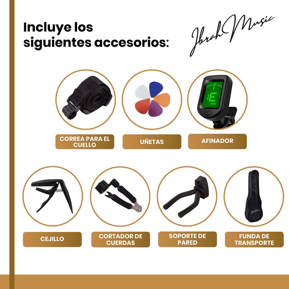 Ukelele Soprano Concierto 21 Pulgadas Ibrah + Accesorios-2