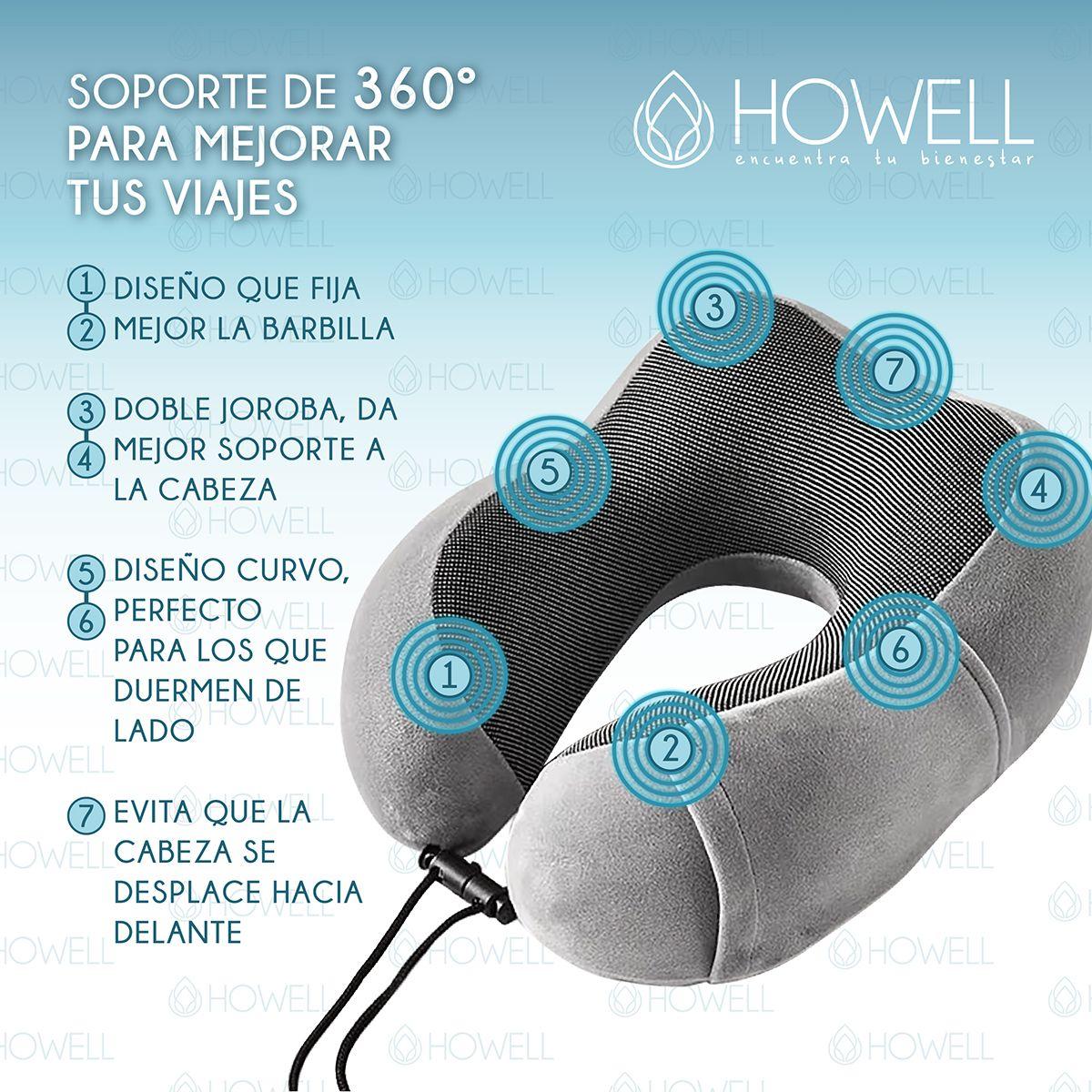 Almohada Cervical de Viaje Howell Visco Memory + Accesorios-4