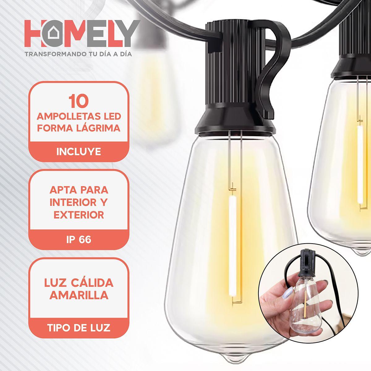 Guirnalda Terraza Exterior 10 M + 10 A Lagrima Homely-2