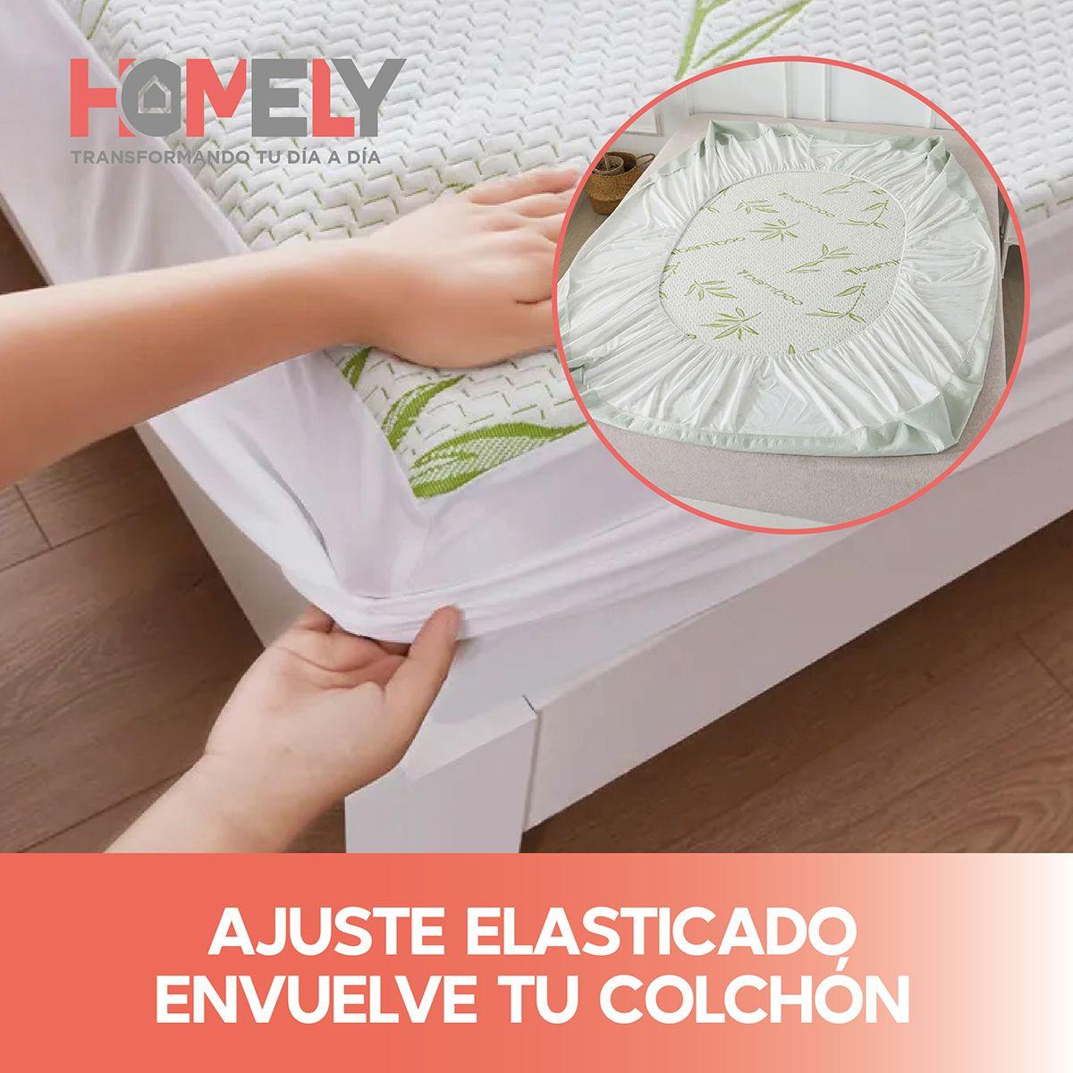 Cubre Colchon Bambu Cobertor Impermeable Varios Tamaños-6