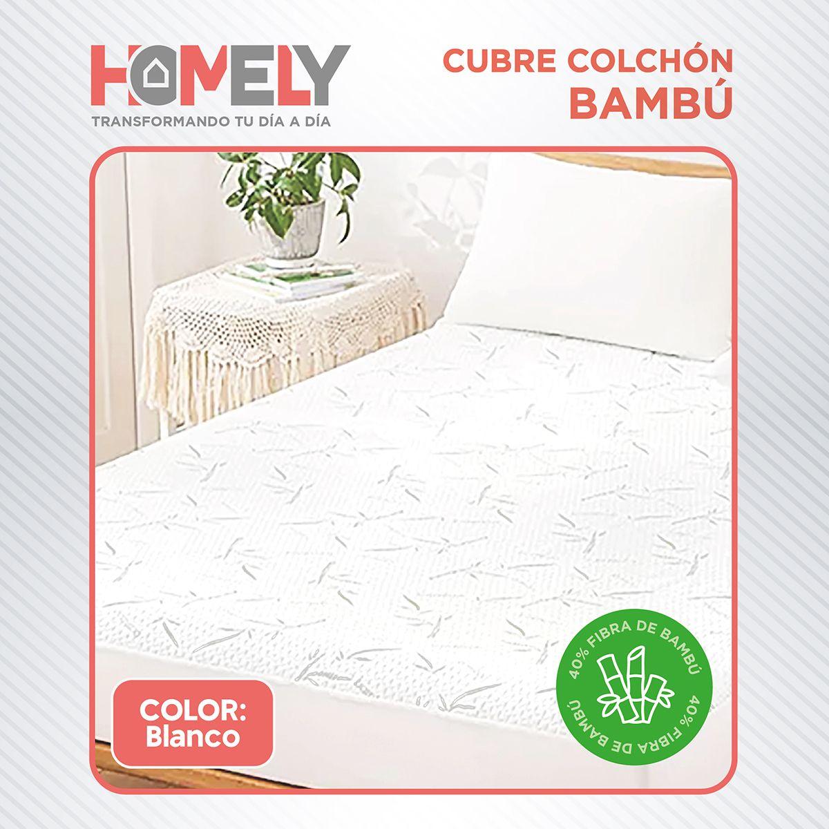 Cubre Colchon Bambu Cobertor Impermeable Varios Tamaños-8