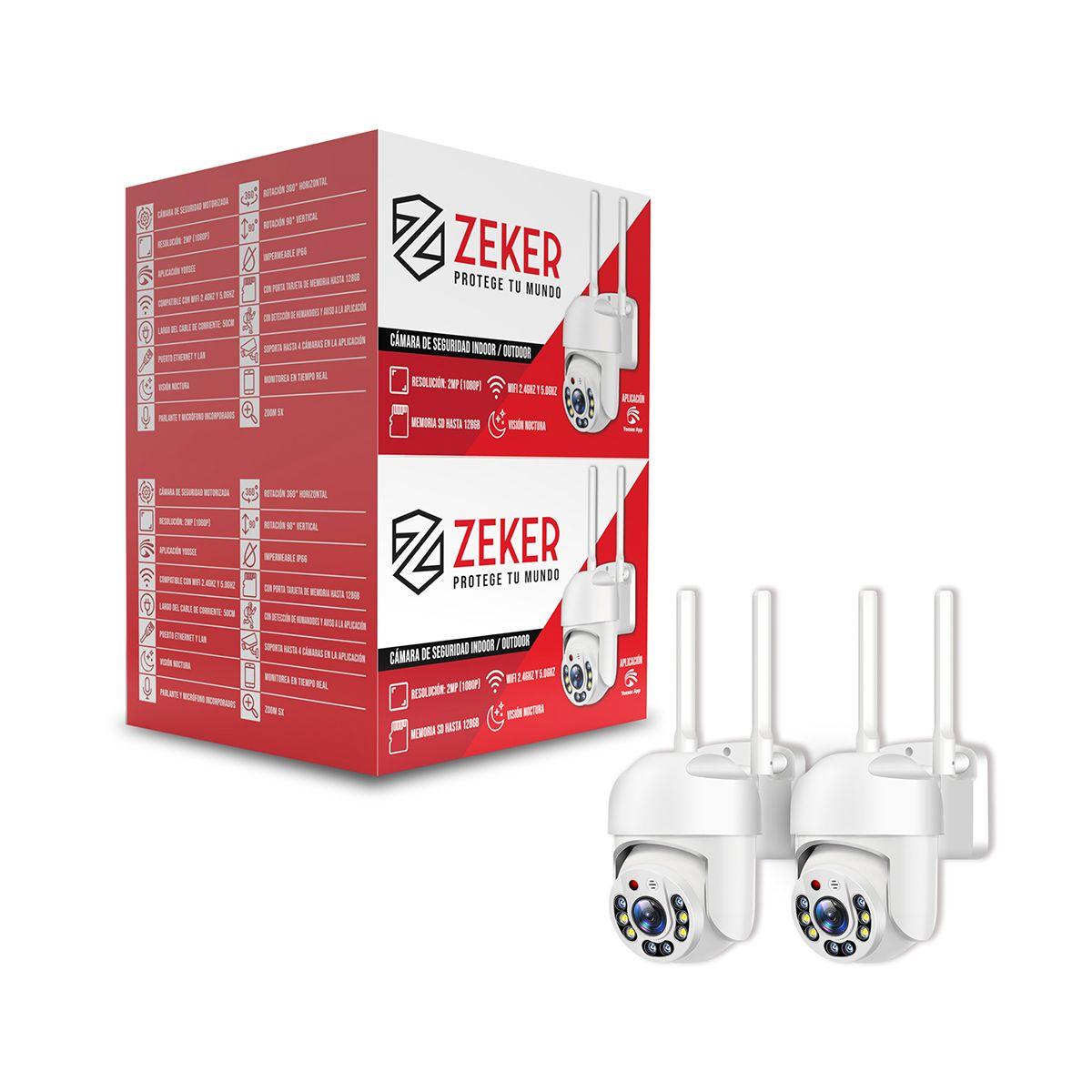Pack x2 Cámara de Seguridad Wifi Impermeable Zeker 2MP 5G-9