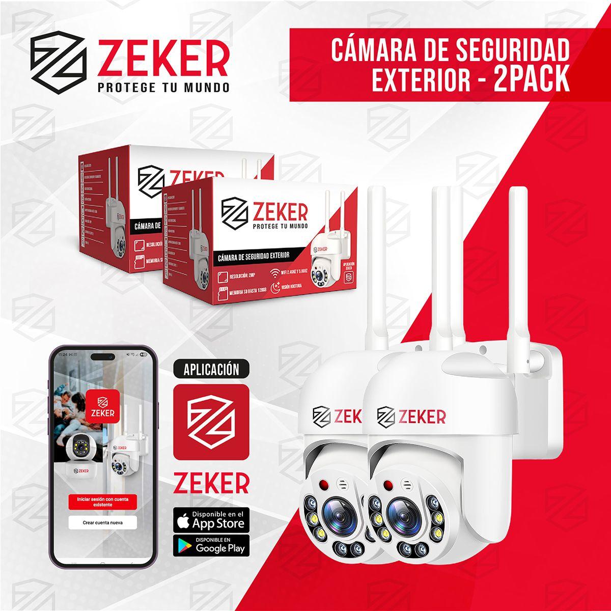 Pack x2 Cámara de Seguridad Wifi Impermeable Zeker 2MP 5G-2