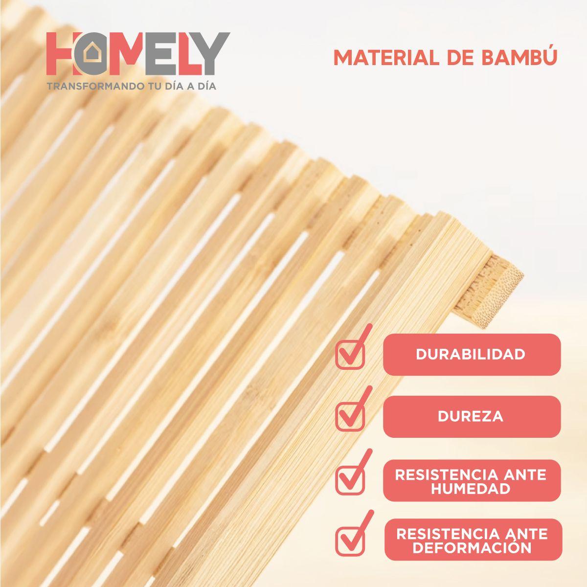 Secaplatos 2 Niveles Bambu Homely Escurridor Portacubiertos-3