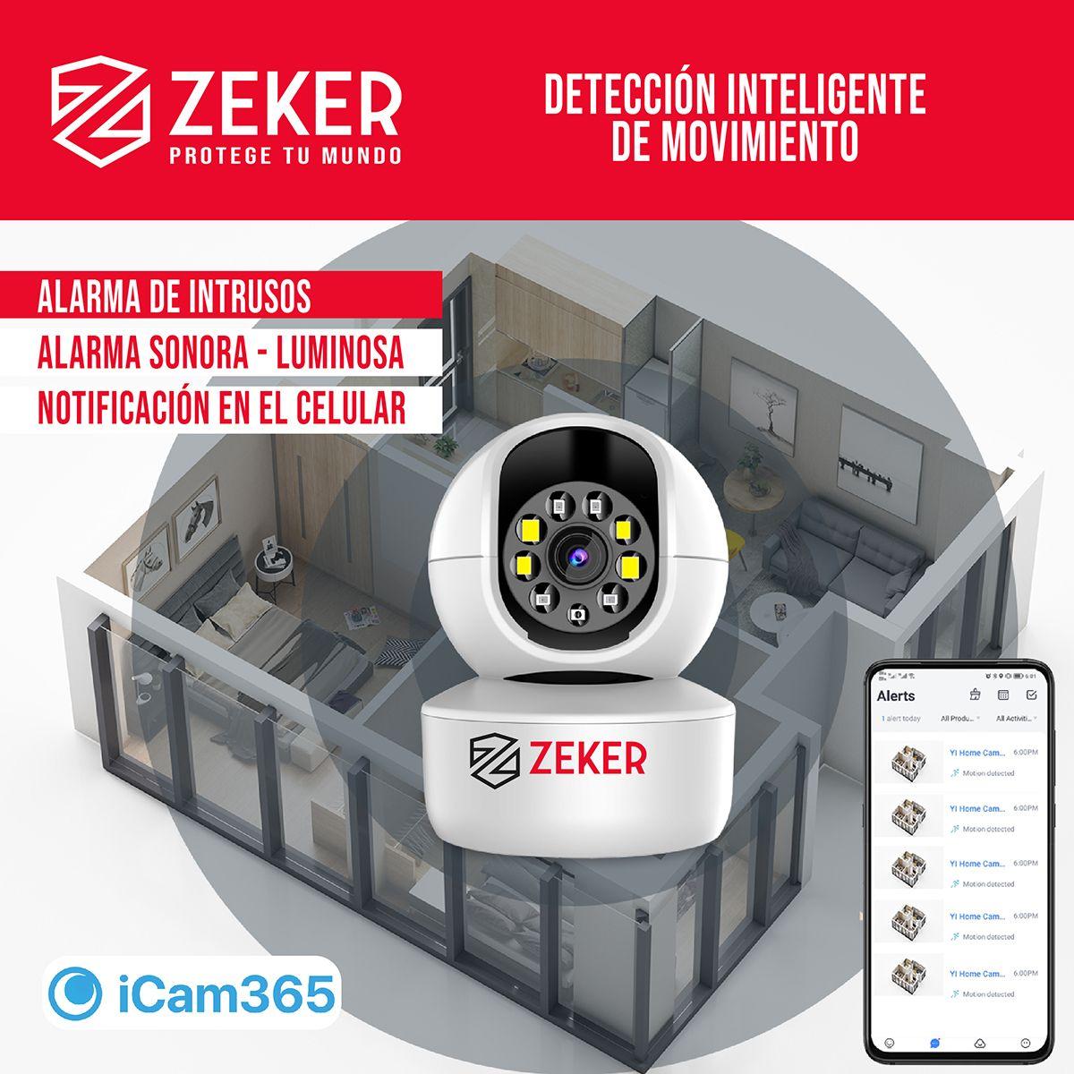 Pack x3 Cámara De Seguridad Interior Wifi IP Zeker 2MP 5G-3