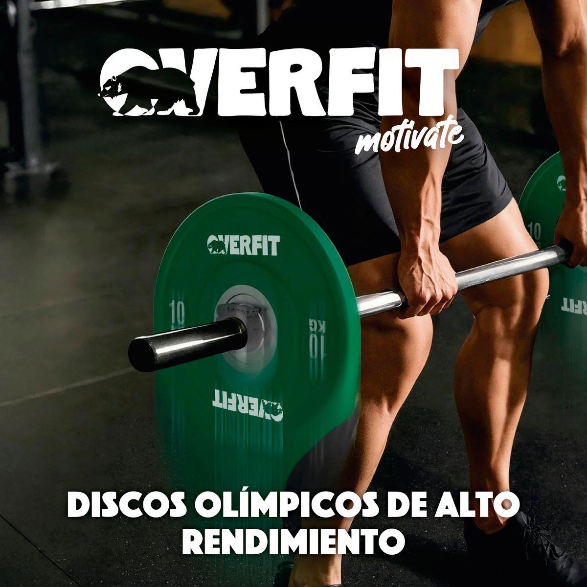 Disco Pesa Olimpica Goma Overfit 10kg Antideslizante-7