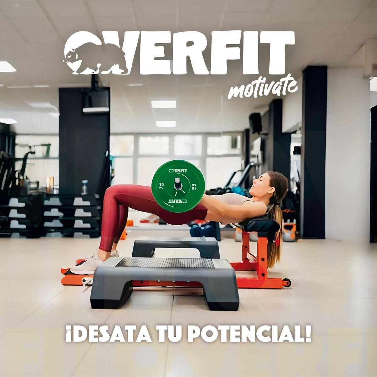 Disco Pesa Olimpica Goma Overfit 10kg Antideslizante-8