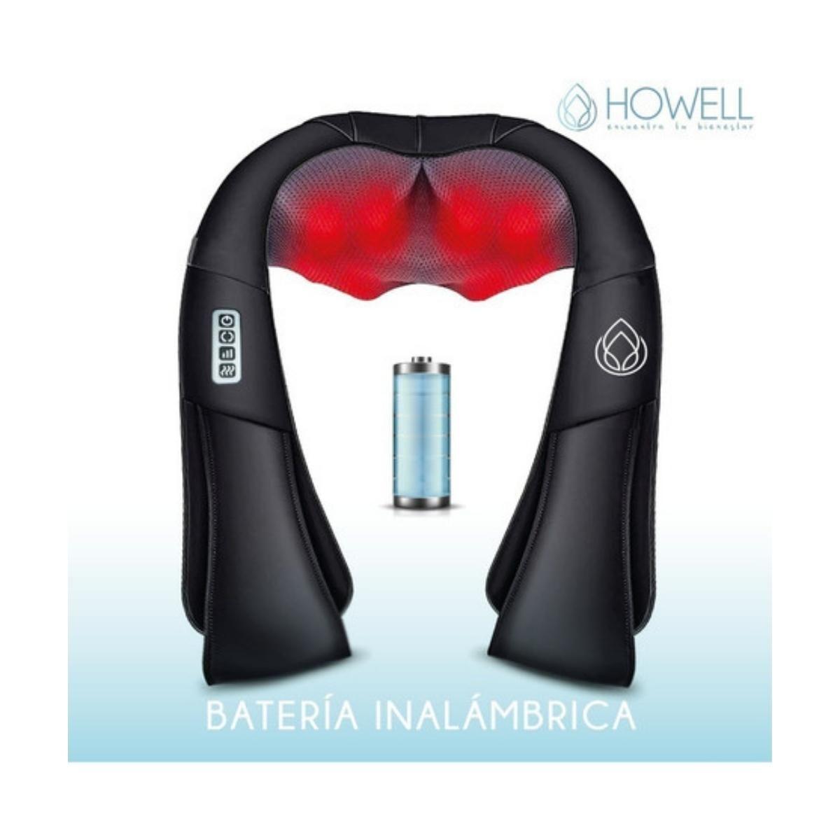 Masajeador Inalámbrico Howell Corporal Para Cuello Hombros-4