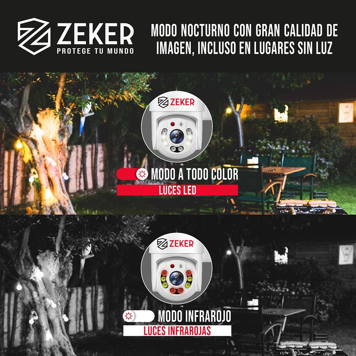 Pack X2 Camara De Seguridad Wifi Impermeable Zeker 4mp 5g-3