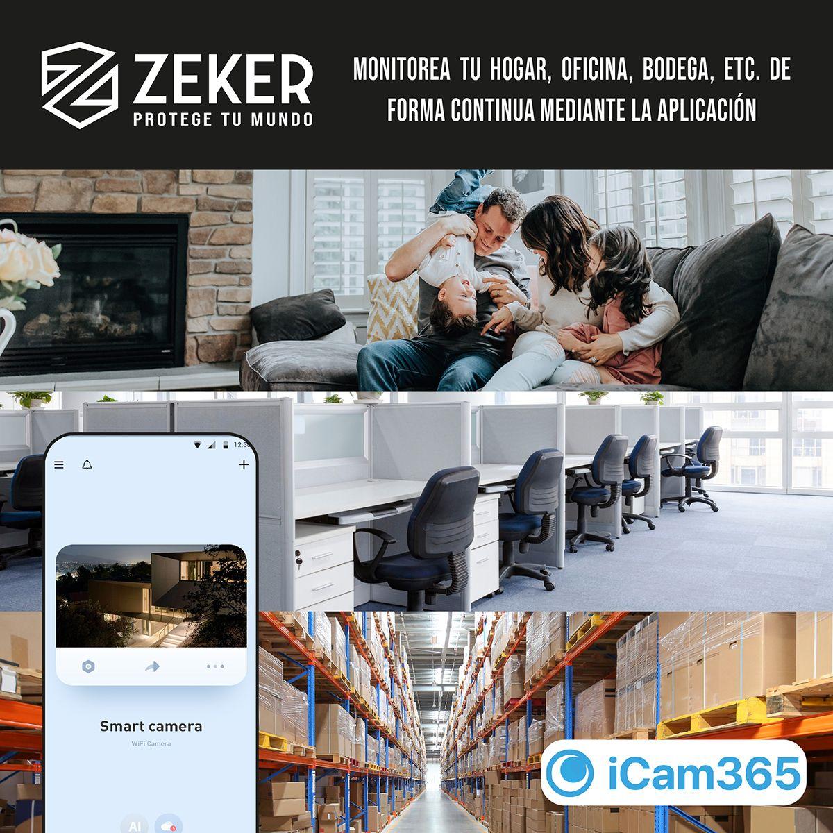 Pack X2 Camara De Seguridad Wifi Impermeable Zeker 4mp 5g-4