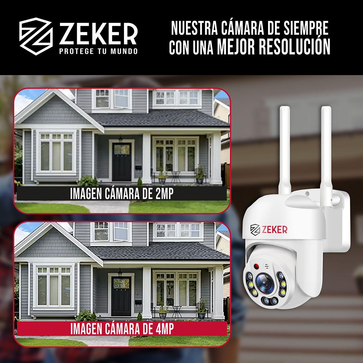 Pack X2 Camara De Seguridad Wifi Impermeable Zeker 4mp 5g-6