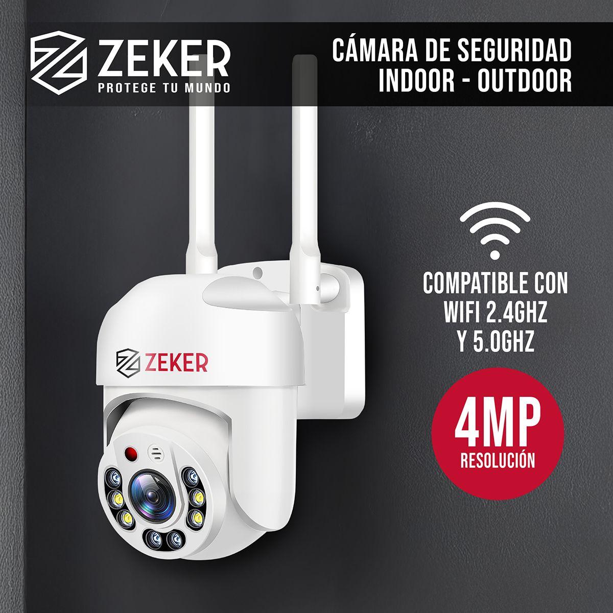 Pack X2 Camara De Seguridad Wifi Impermeable Zeker 4mp 5g-7