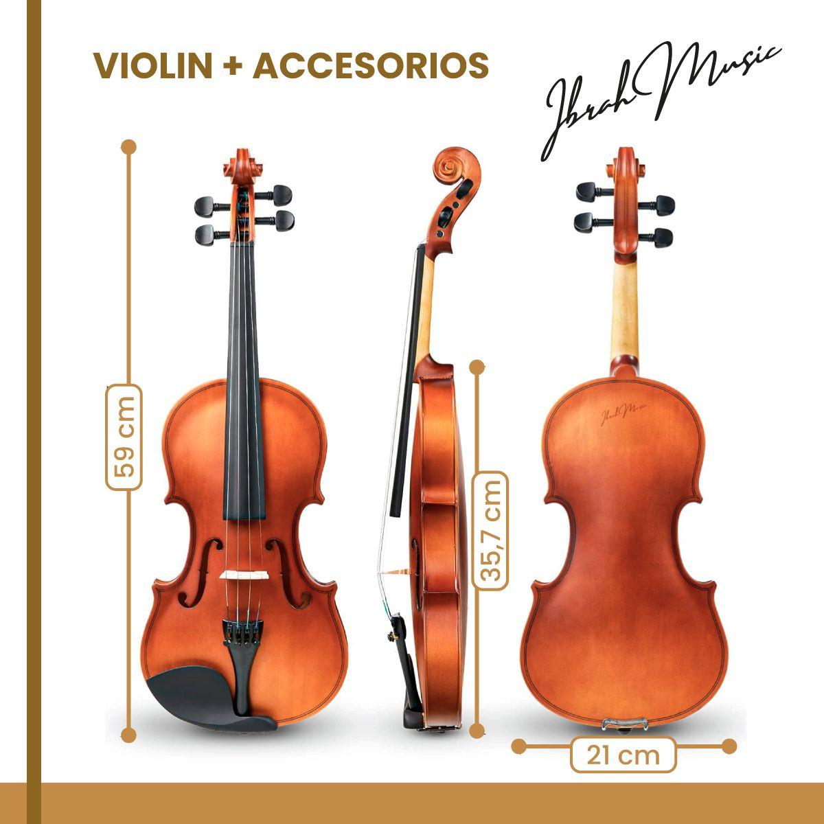 Violin 4/4 Acustico Ibrah Music Estuche y Arco + Accesorios-2