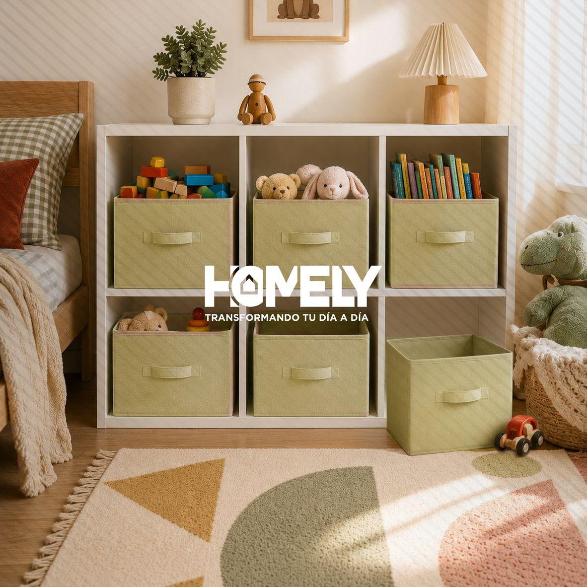 Cajas Organizadoras Cubo Plegable Homely Color Beige Closet Ropa Accesorios Pack 6-9