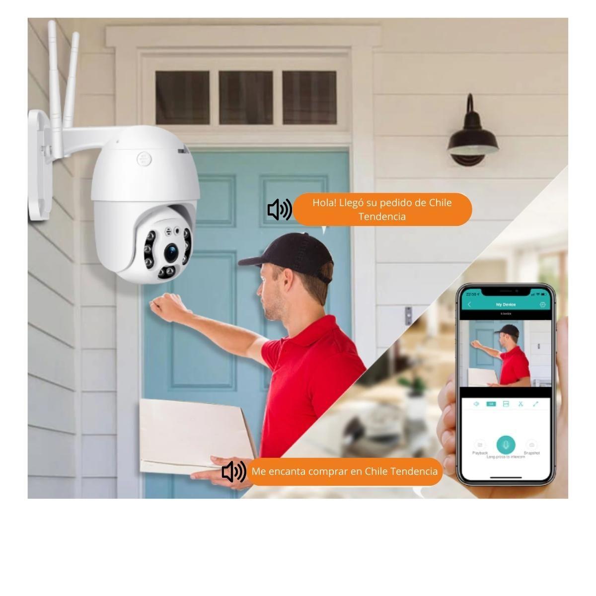 Camara De Seguridad Inalambrica Wifi Full HD Impermeable-6