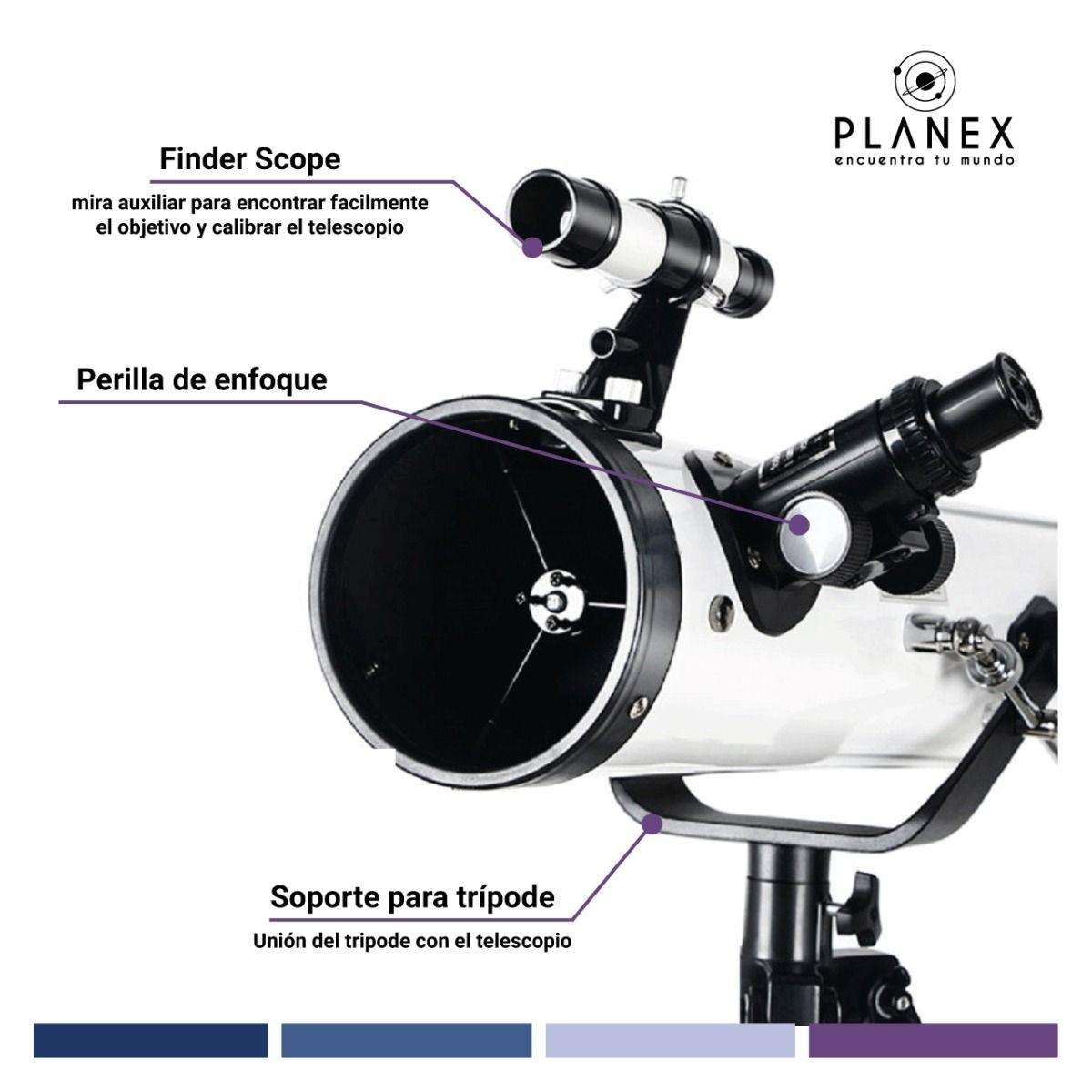 Telescopio Astronómico Newtoniano F70076 Planex + Soporte-2