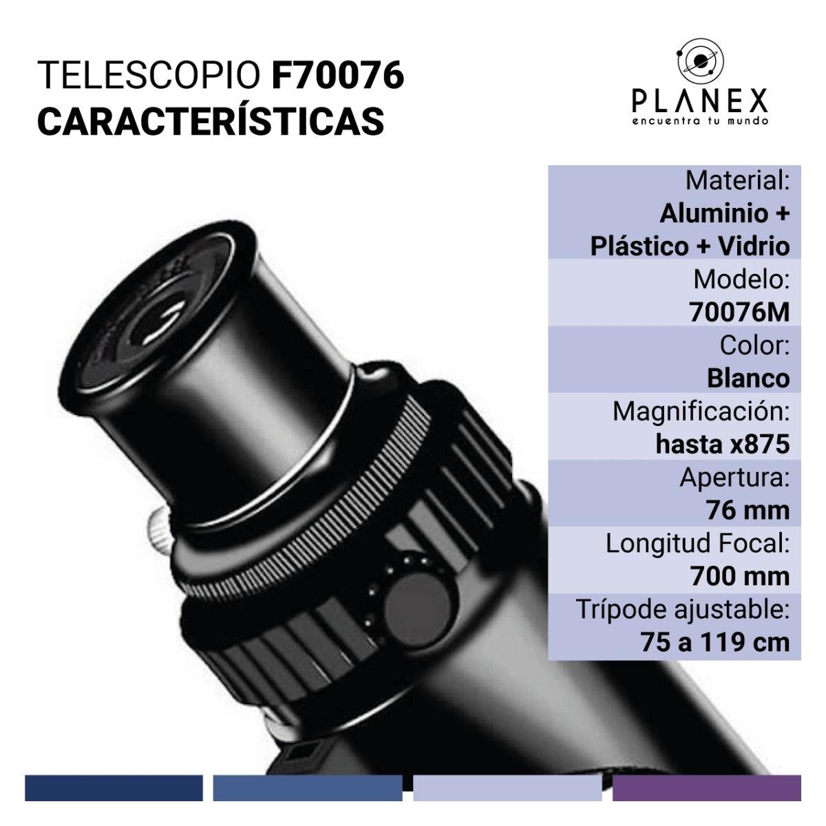 Telescopio Astronómico Newtoniano F70076 Planex + Soporte-4