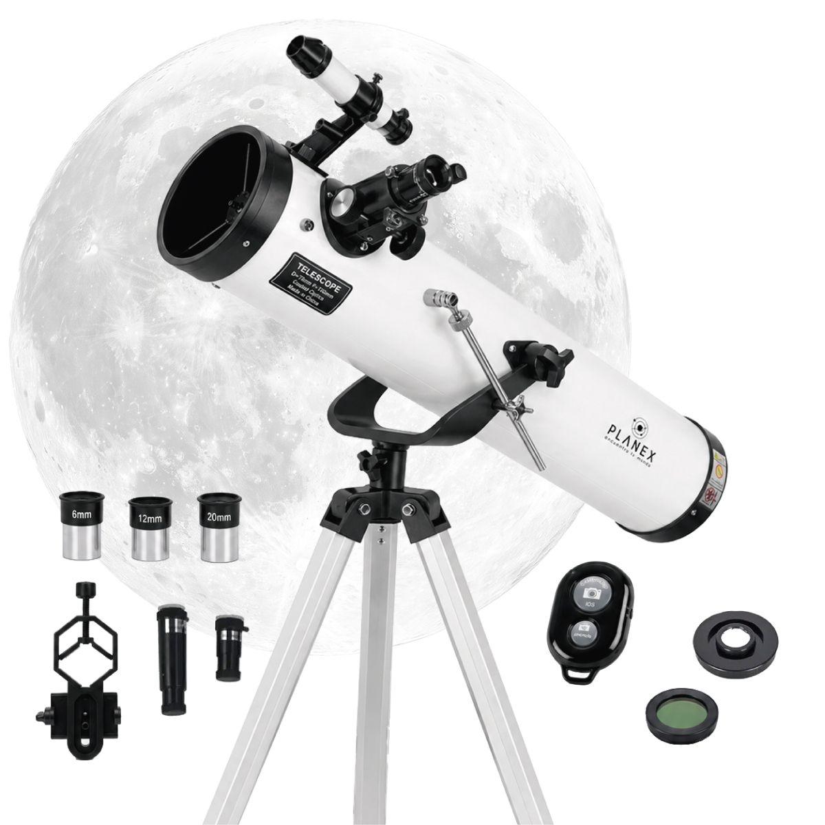 Telescopio Astronómico Newtoniano F70076 Planex + Soporte-0