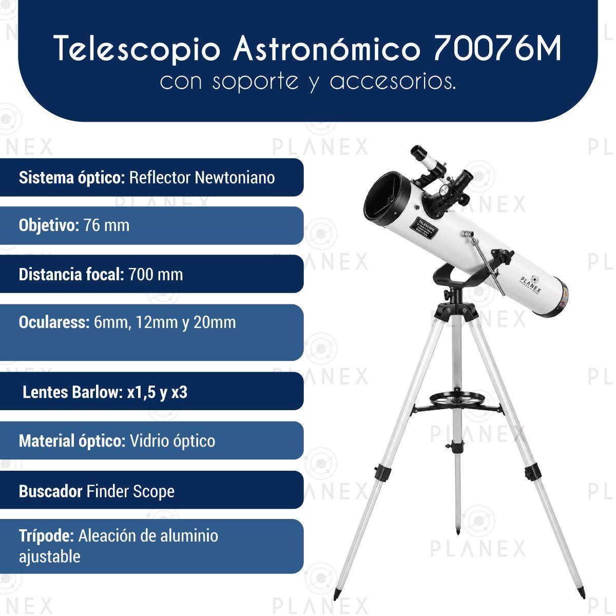Telescopio Astronómico Newtoniano F70076 Planex + Soporte-1