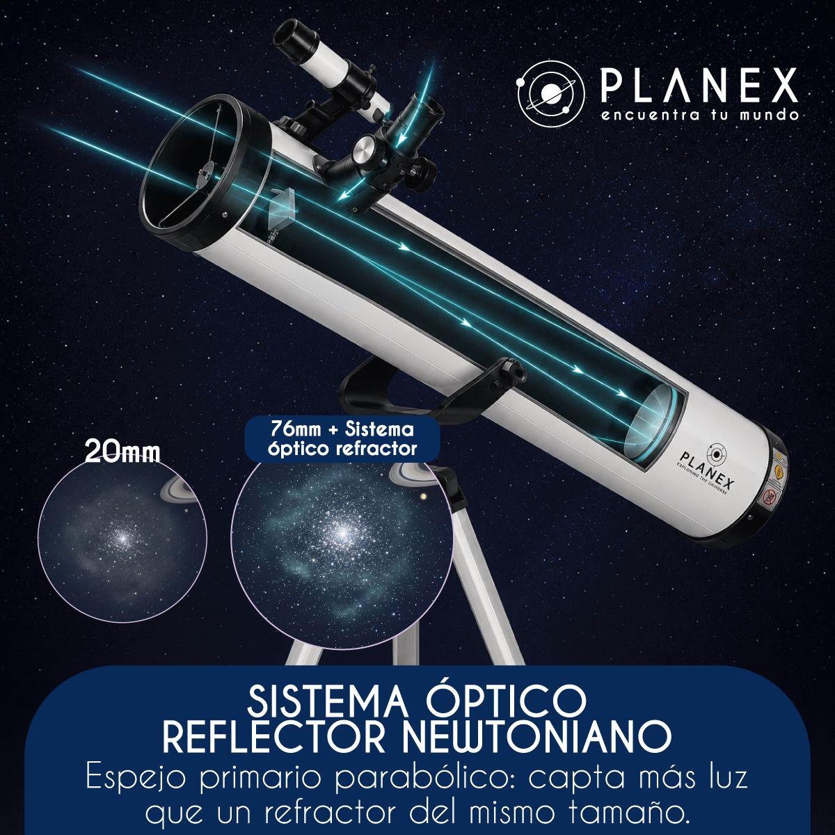 Telescopio Astronómico Newtoniano F70076 Planex + Soporte-3