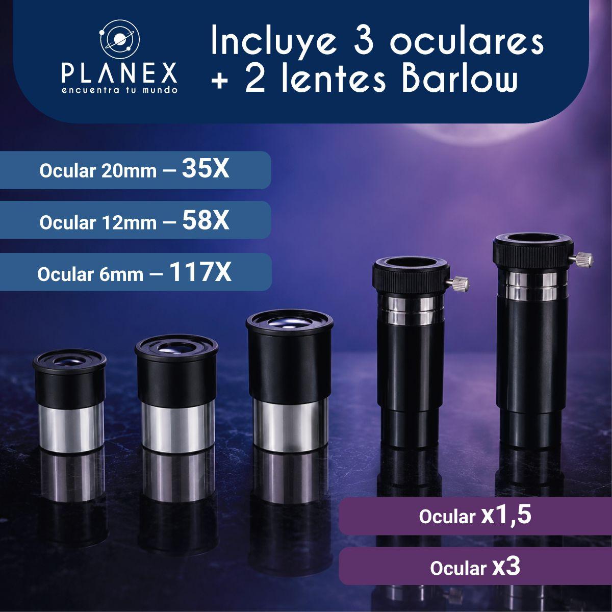 Telescopio Astronómico Newtoniano F70076 Planex + Soporte-4