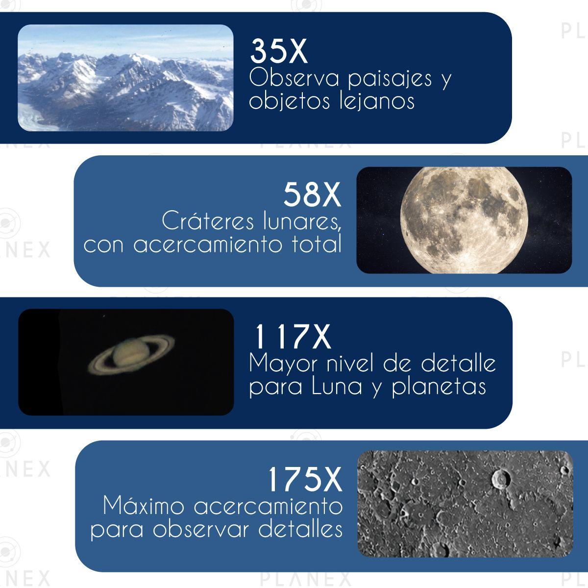 Telescopio Astronómico Newtoniano F70076 Planex + Soporte-5