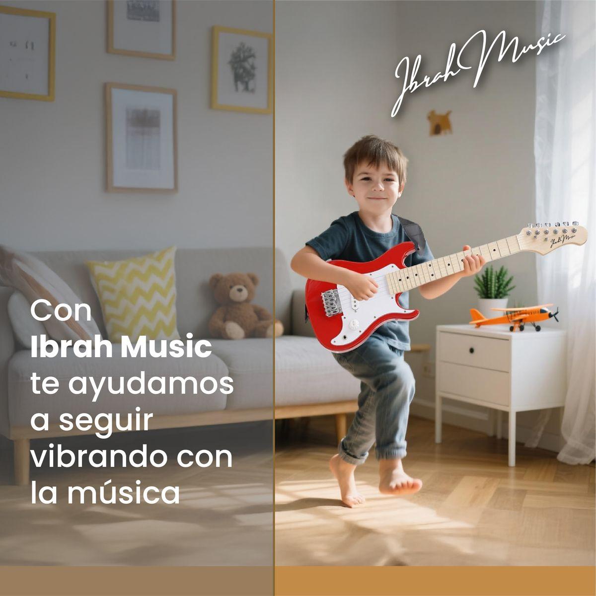 Guitarra Electrica Stratocaster Niño Ibrah 30 Pgds Amplif-9