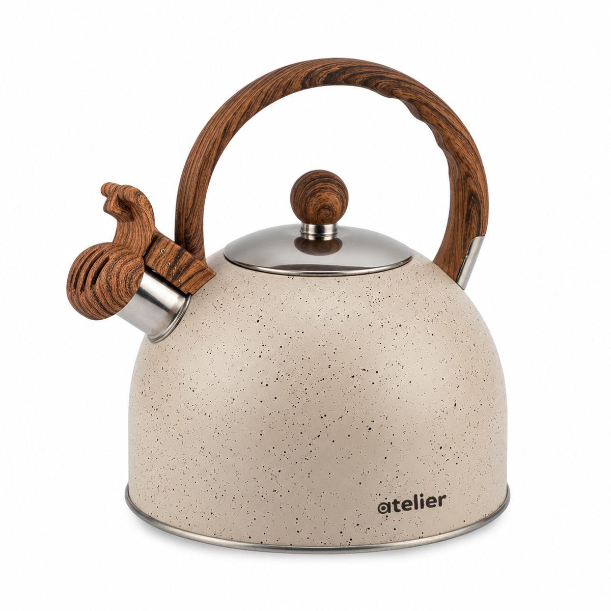 Tetera Acero Inoxidable 2.5 Litros Para Te Infuciones Atelier Color Granito -0