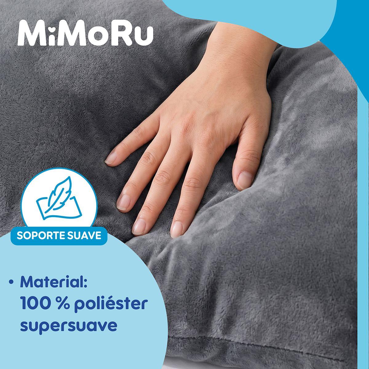 Cojin Maternal De Lactancia Embarazada Mimoru Almohada U Funda Extra Suave Antimolestia Gris-2