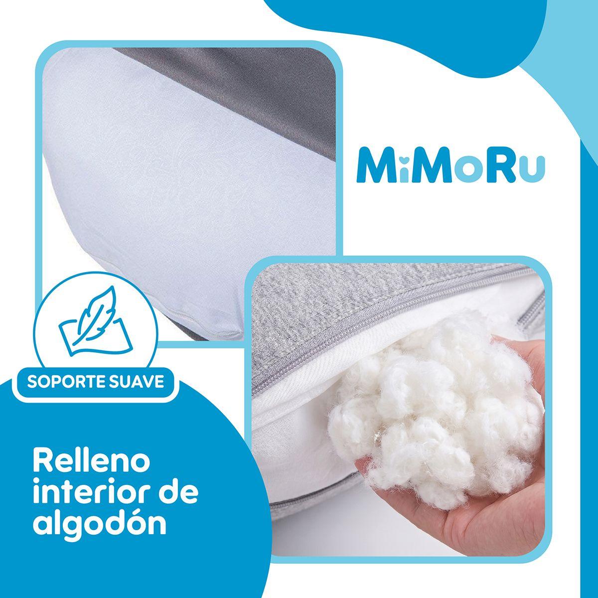 Cojin Maternal De Lactancia Embarazada Mimoru Almohada U Funda Extra Suave Antimolestia Gris-5
