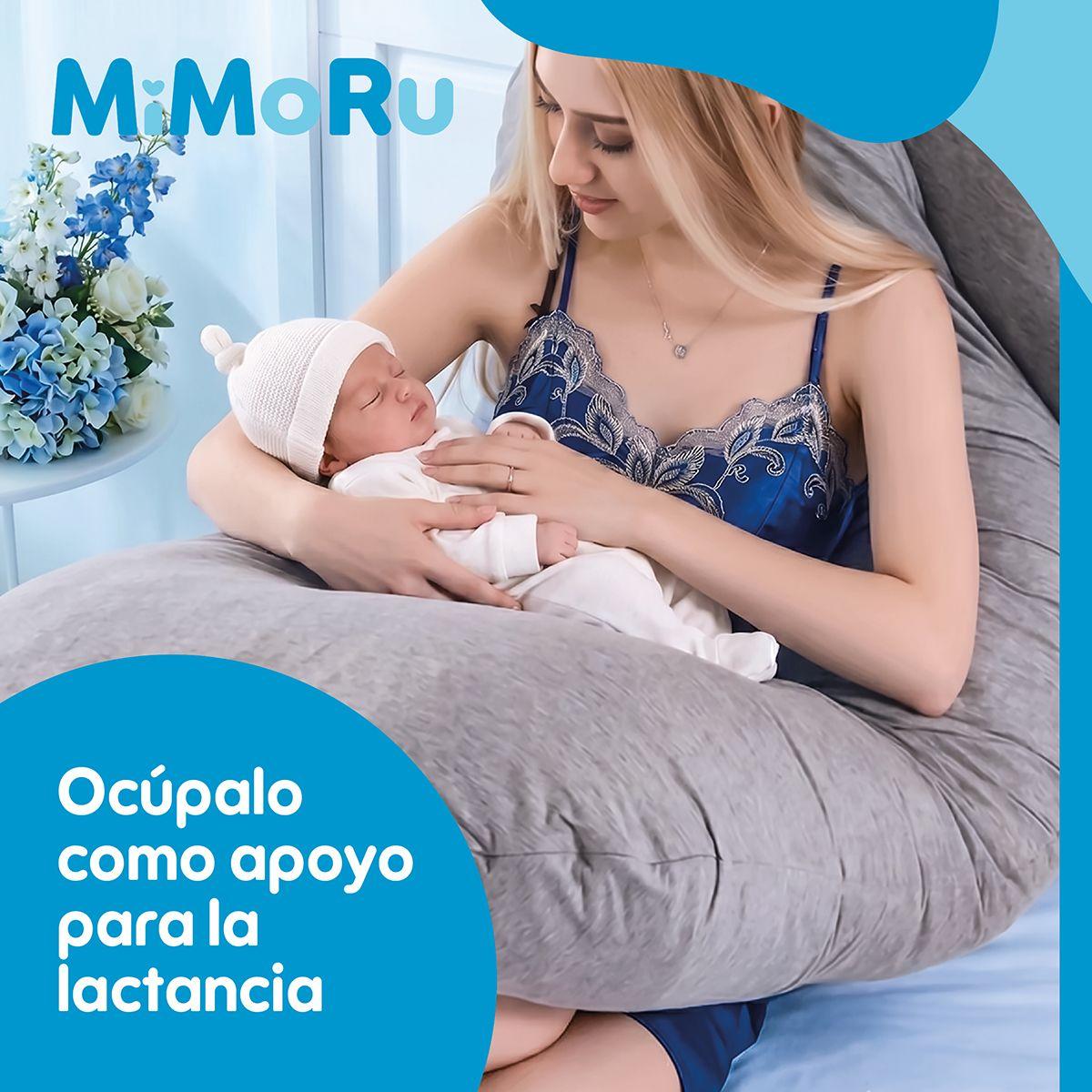 Cojin Maternal De Lactancia Embarazada Mimoru Almohada U Funda Extra Suave Antimolestia Gris-7